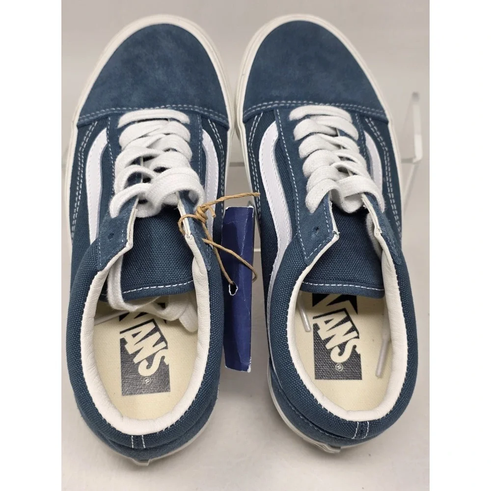 Vans Old Skool Deep Indigo Blue White VN000D7ZFOB Men's Size 5.5 Shoes New
